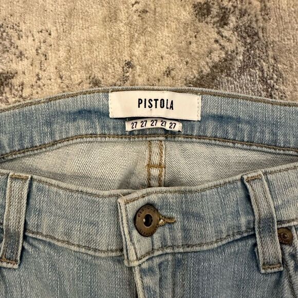 PISTOLA Distressed Light Wash Jean - Picture 4 of 7